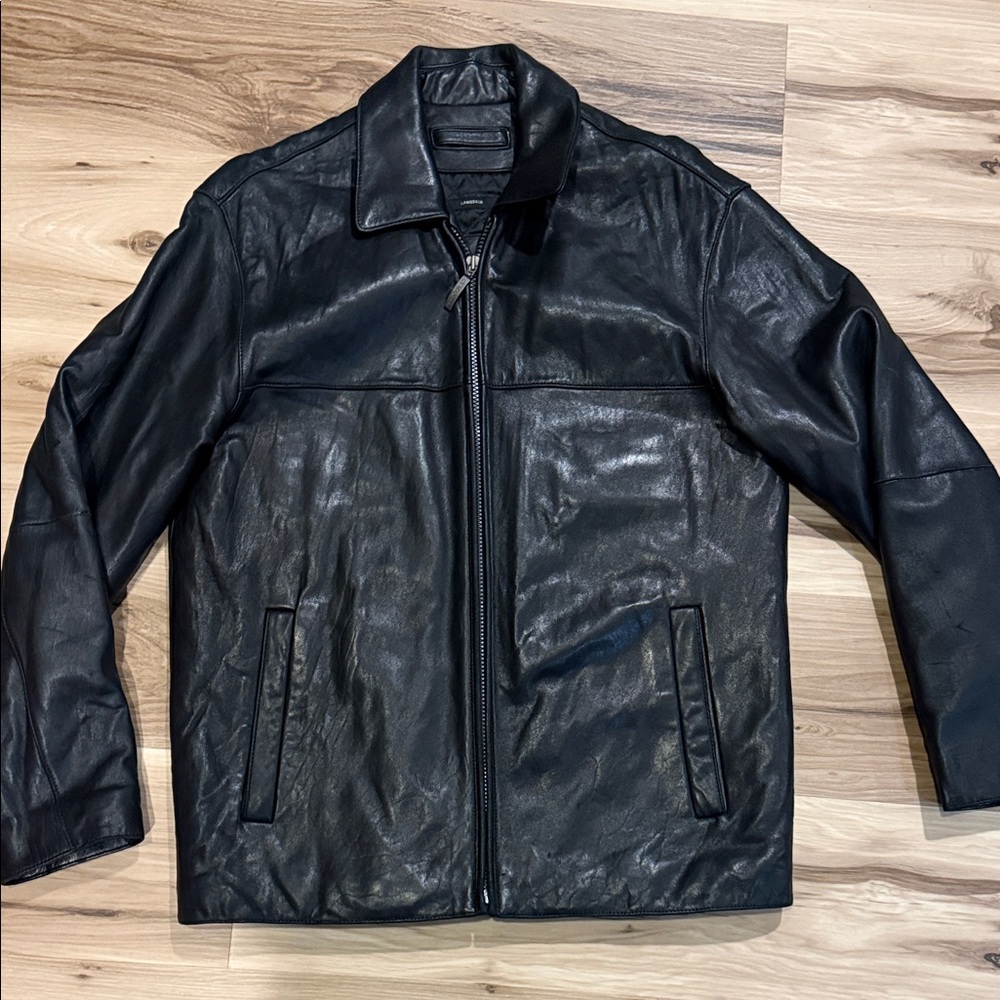 Vintage Claiborne Black Leather (Lambskin) Jacket for Men